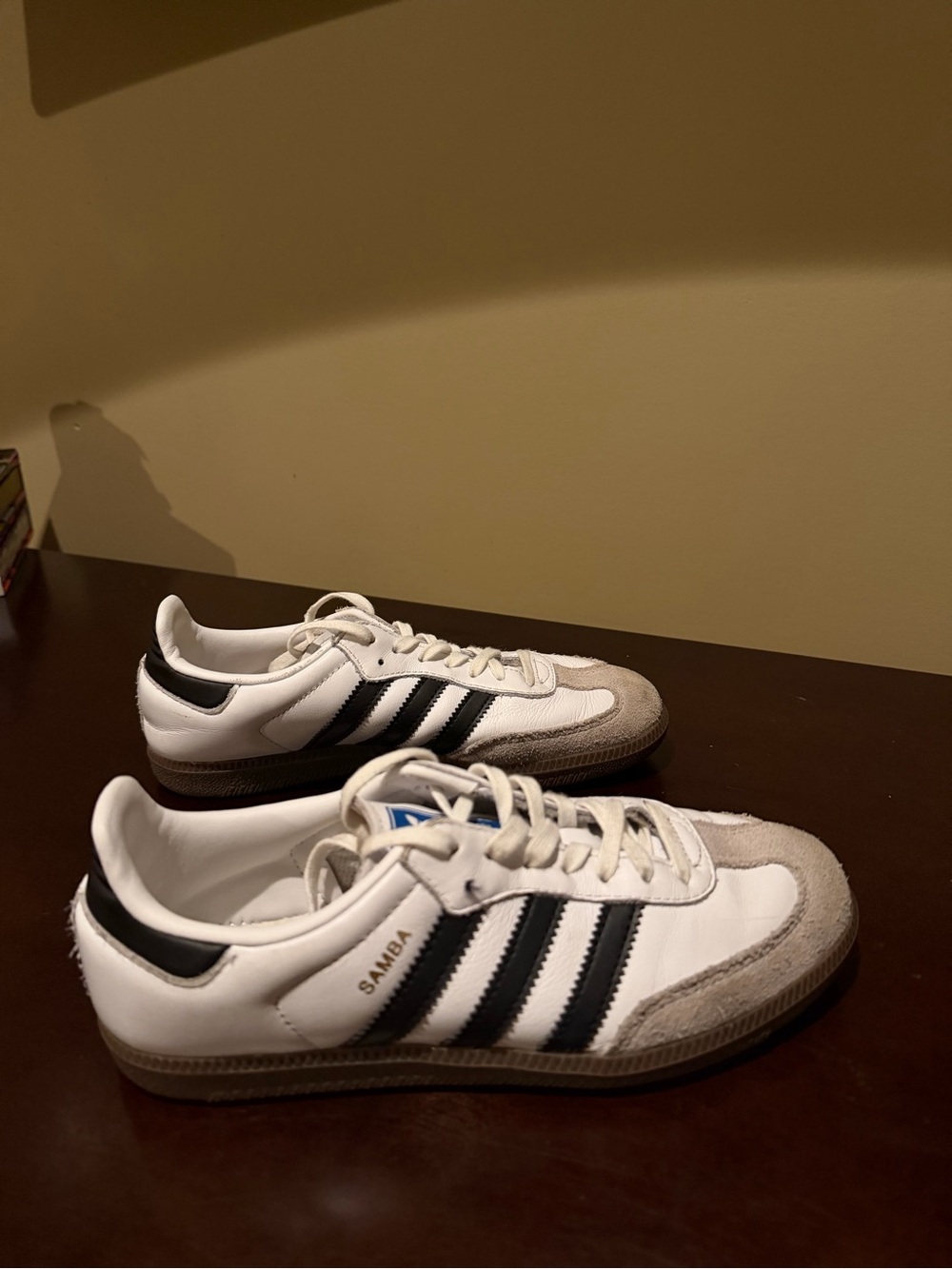 adidas White and Black Samba Sneakers